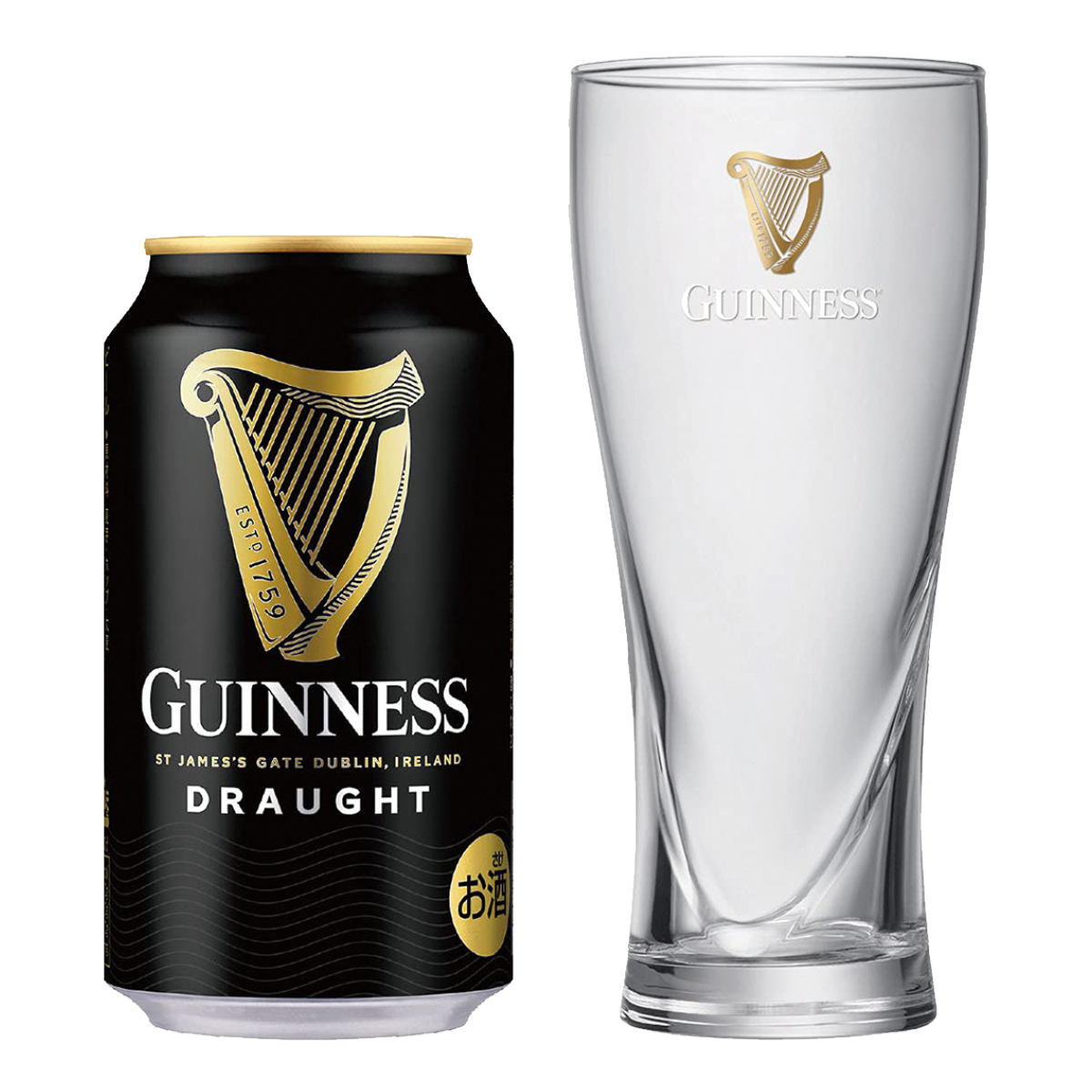 Guinness Draught Beer Gift Set 330ml*4 Bottles with Slim Pint Glass - Image 2